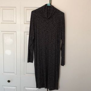 Knit dress with turtleneck